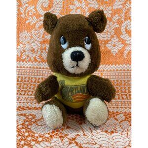 Vintage 1976 Opryland  8” inch Brown Plush Teddy Bear Dakin Made In The USA